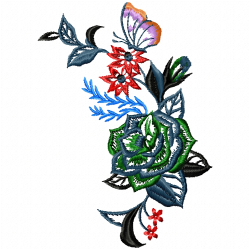 Flowers And Tree Embroidery Design 8 Flowers And Tree Embroidery Design 8